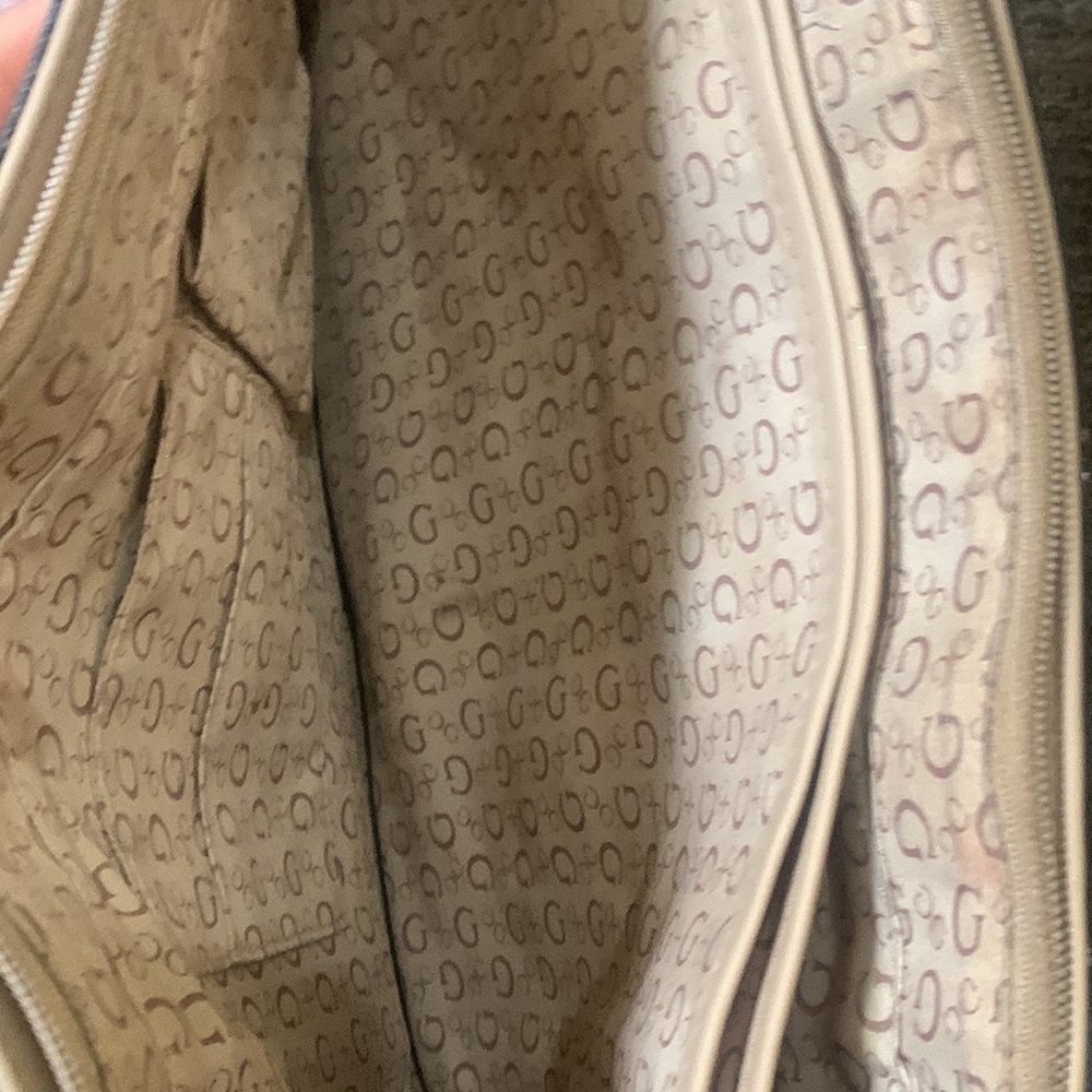 Brown and tan guess bag